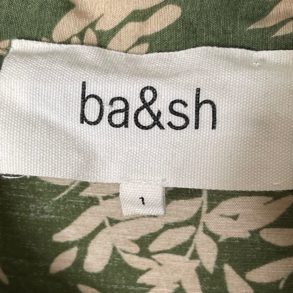 ba&sh Tarmac Long Sleeve Button Up Front Tie Top Womens Size 1 (US4) Green - Picture 11 of 15